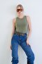 Green Halter Neck Slim Fit Sandy Blouse Alc-X13447 - 3