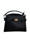 Lockable Belt Detail Mini Square Form Women's Handbag and Shoulder Bag - 3