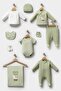 Cute duck in the basket 10 piece newborn hospital outfit - organic bodysuit set boxed