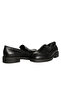 Black Leather Women's Loafer - 3