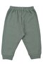 Baby Boy Green Ecru Elephant Embroidered Vest 3-Piece Set - 8
