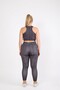 Women's Black Plus Size Geometric Patterned Sports High Waist Leggings Bustier 2-Piece Set - 6