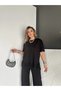 Egzoti̇k Asorti̇k Women's Short Sleeve Baseb Size Blouse with Lace Sleeves, Including Sleeves on the Sleeves, Hem, and Pants, and La on the Waist. - 4