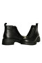 Black Leather Women's Casual Boots - 3