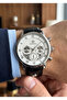 Men's Black Leather Cord Wristwatch with 2-Year Warranty - 2