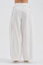Women's 100% Cotton Balloon Fit Design Trousers with Pleated Detail on the Front - 4
