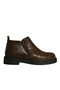 Coffee Print Leather Zippered Women's Daily Boots
