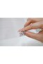 Kp303 Star Figure Hanging Stone Earrings Silver (Length 18 mm) - 2