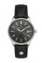 Men's Black Leather Cord Black Dial Calendar Wristwatch with 2-Year Warranty - 2