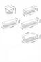 5-Piece Transparent Drawer Makeup and Jewelry Organizer Set & Modular Organizer with Dividers - 6