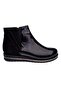 Black Patent Leather Women's Casual Boots