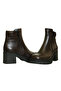 Brown Leather Women's Heeled Boots - 3