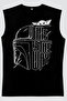 Kaskda Yoda Black Cut Sleeve Girls' T-Shirt - 2