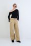 Beige Belt Detailed Jean Trousers Alc-X15445 - 2