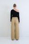 Beige Belt Detailed Jean Trousers Alc-X15445 - 6