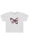 Girl's Butterfly Embroidered Set for Ages 6-9 - Ecru-Soft Pink - 2
