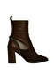 Coffee Suede heeled women's boots