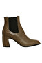 Vizon Leather women's elastic heeled boots