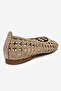 Elvaris Beige Knitted Patterned Women's Ballet Flats Shoes - 5