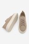 Women's Sneaker Thick Patterned Ultra Light Sole Lace-Up Sports Shoes Tosge Mink Suede - 7