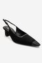 Hilda Black Matte Toe Cap Women's Block Heeled Shoes - 3