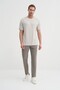 Crew Neck Textured Men's T-Shirt 42530 A.Grey - 2