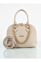 Original Justpolo Small Size 2-Compartment Embossed Leather Gold Chain Women's Shoulder Bag 4076