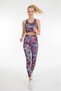 Women's Multicolor Patterned Sportsman Fitness High Waist Leggings Bustier 2'Li Set - 7