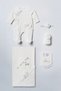 Newborn Baby Girl Hospital Outfit Set of 5 with Overalls %Cotton-Boutique Production Premium Quality Soft