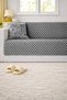 Aron Fur-Trimmed Sofa Cover 170X215 cm Soft Plush Luxury Non-Slip Sole Sofa Cover Gray Anthracite - 5