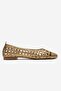 Elvaris Gold Knit Patterned Women's Ballet Flats Shoes - 4
