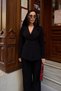 Black Hooded Detailed Blazer Jacket Trousers Suit - 3