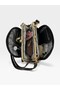 Women's 4-Compartment Lined Scholarship Bag with Gold Detailing and Zipper Closure, Handbag and Shoulder Bag - 3
