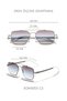 Eoh5003 C3 Smoked Gradient Ultra Lightweight Metal Geometric Unisex Sunglasses - 4