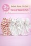 Newborn (0-12 Months) Baby Girl Double Layered Bowknot Bonnet/ Cotton Pack Baby Hair Accessories with Bowknot
