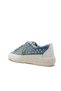Blue Color Stone Detailed Lace up Flat Sole 36-37-38-39-40 Size Women's Jeans Sneakers S - 3