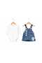 Girl's Jeans Embroidered Bodysuit and Gilet Set (6/9/12/18) Months - 3