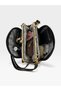Women's 4-Compartment Lined Scholarship Bag with Gold Detailing and Zipper Closure, Handbag and Shoulder Bag - 3