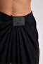Loose Pile Detailed Black Drapey Trousers - 8