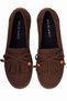 Women's Suede Loafers Tassel and Bead Detailed Casual Ballet Flats Lorea Brown - 4