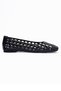 Women's Knitted Ballet Flats Square Toe Casual Shoes Alstro Black - 2