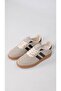 Beige Brown Women Sneakers N-3262 - 2