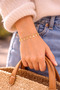 Star Figured Gold Color Women's Bracelet with Dangle Star Detail Elegant Wrist Chain