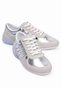 Women's Suede Sneakers Silver Metallic Detailed Casual Sports Shoes Telora Beige Silver