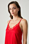 Viscose Satin Textured Lace Detailed Nightgown - 3