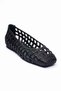 Women's Knitted Ballet Flats Square Toe Casual Shoes Alstro Black - 3
