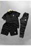 Polo Collar İtaly 3-Piece B Printed Men's S Scuba Bottom and Top Tracksuit Set