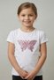 Girl's Pink Butterfly Patterned T-Shirt April 23 October 29 Show T-Shirt