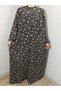 Robadan Long Sleeve 100% Viscose Pressed Floral Mother Dress, Prayer Dress, Hijab Dress - 4