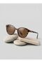 Cunda Leopard Printed Piece Brown Sunglasses with Metal Hinge - 3